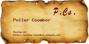 Poller Csombor névjegykártya